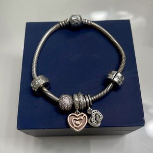 PANDORA BRACELET INCLUDED WITH 4 CHARMS